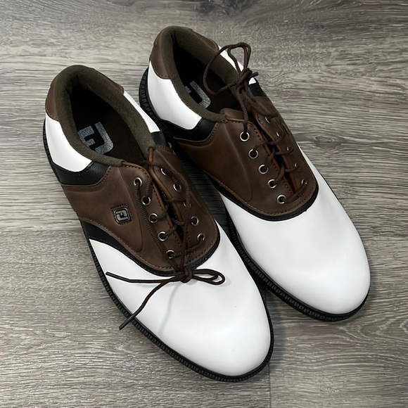 FootJoy | Shoes | Footjoy Men Twin Saddle Golf Shoes 75 Like New | Poshmark